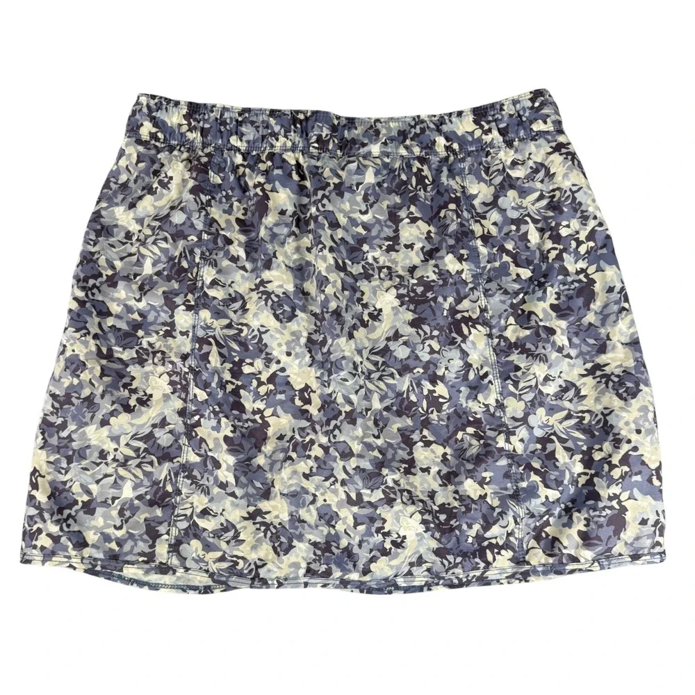 North River Outfitters Aleutian Floral Skort Blue Gray Size L NRL3038 Activewear
